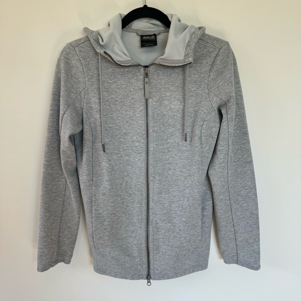 Jack Wolfskin Grey Zip Up Hoody Size M